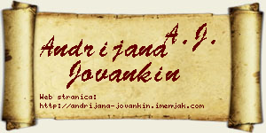 Andrijana Jovankin vizit kartica